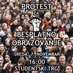 7. novembar, protest za besplatno obrazovanje – nova faza studentske borbe