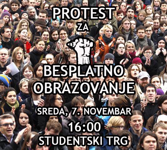 7. novembar, protest za besplatno obrazovanje – nova faza studentske borbe