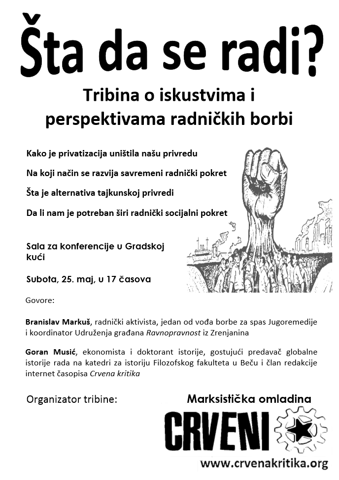 ŠTA DA SE RADI? – Tribina o iskustvima i perspektivama radničkih borbi