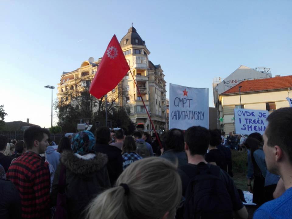 Protestni letak Crvenih: Dole tajkunska diktatura!