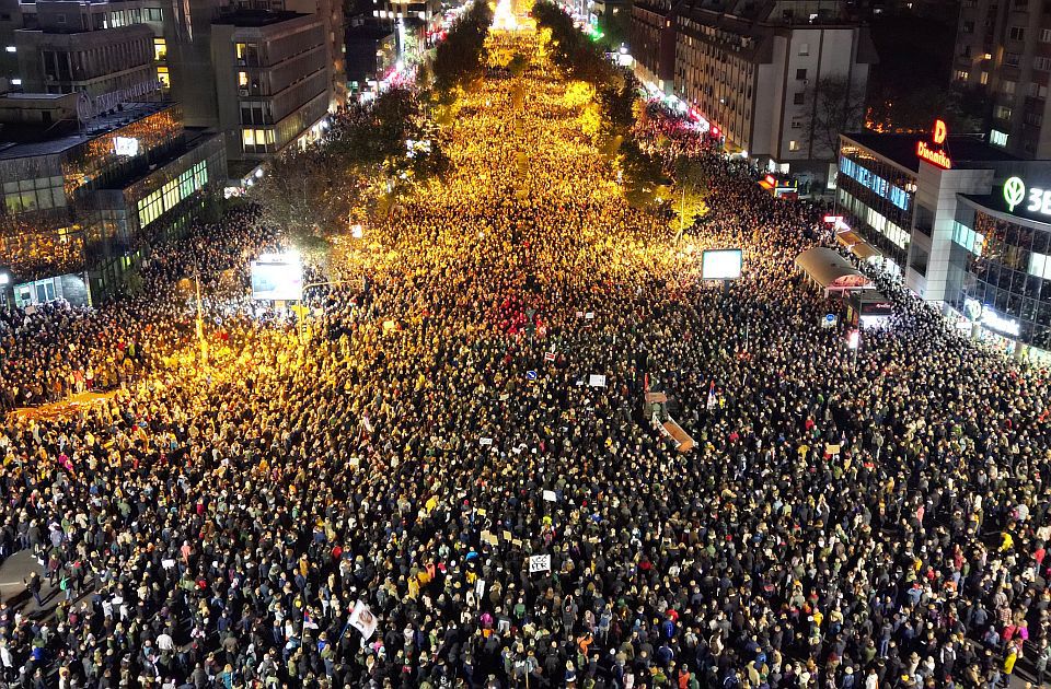 Najveći novosadski protest protiv Vučićevog režima