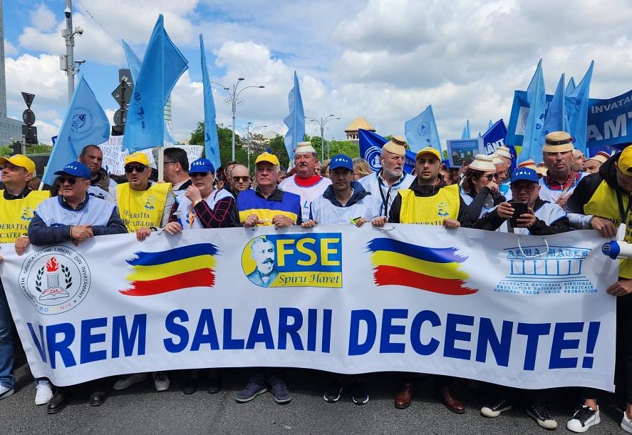 Romania strike Image ETUCE CSEE Twitter