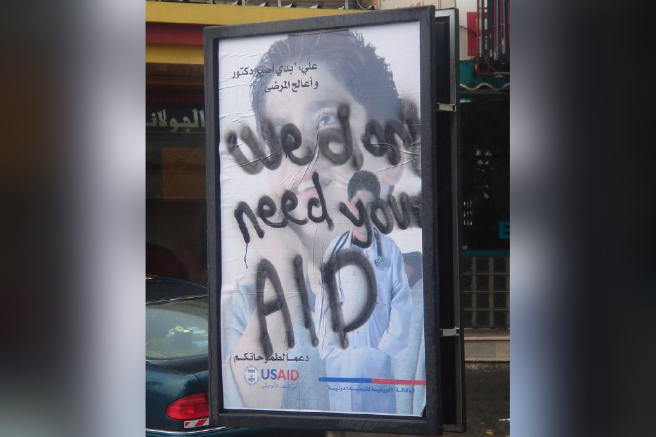 USAID We dont need your aid Image public domain